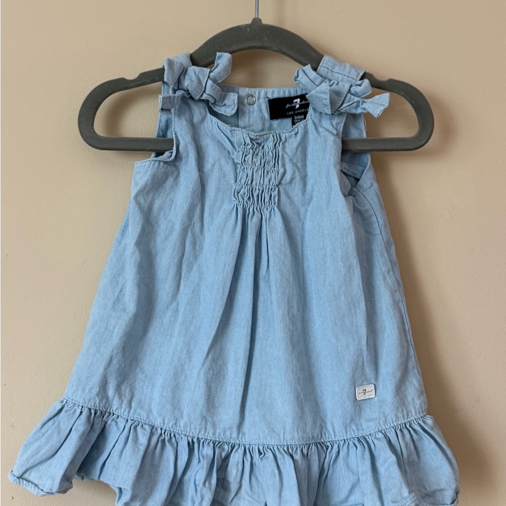 7 For All Mankind Light Blue Ruffle Hem Sundress
